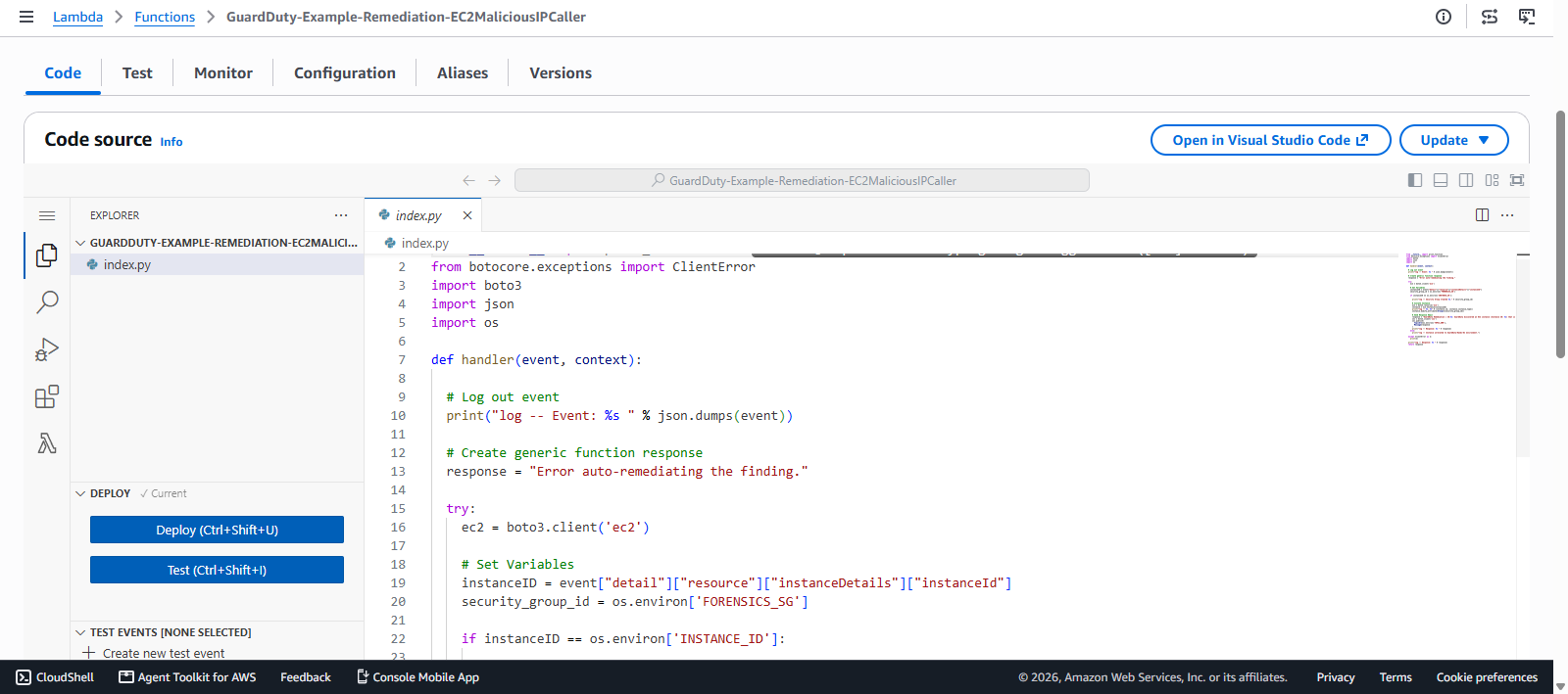 lambda-Remediation-EC2MaliciousIPCaller-overview